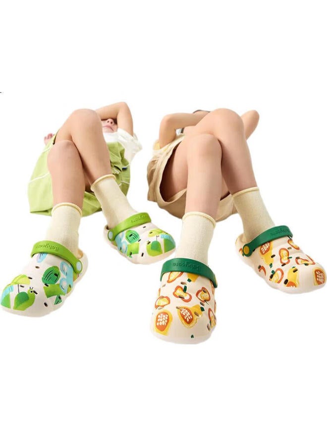 Babycare Children'S Perforated Shoes, Spring And Summer Beach, Kids' Home Non-Slip Baby Slippers, Cloud Blue, Size 14