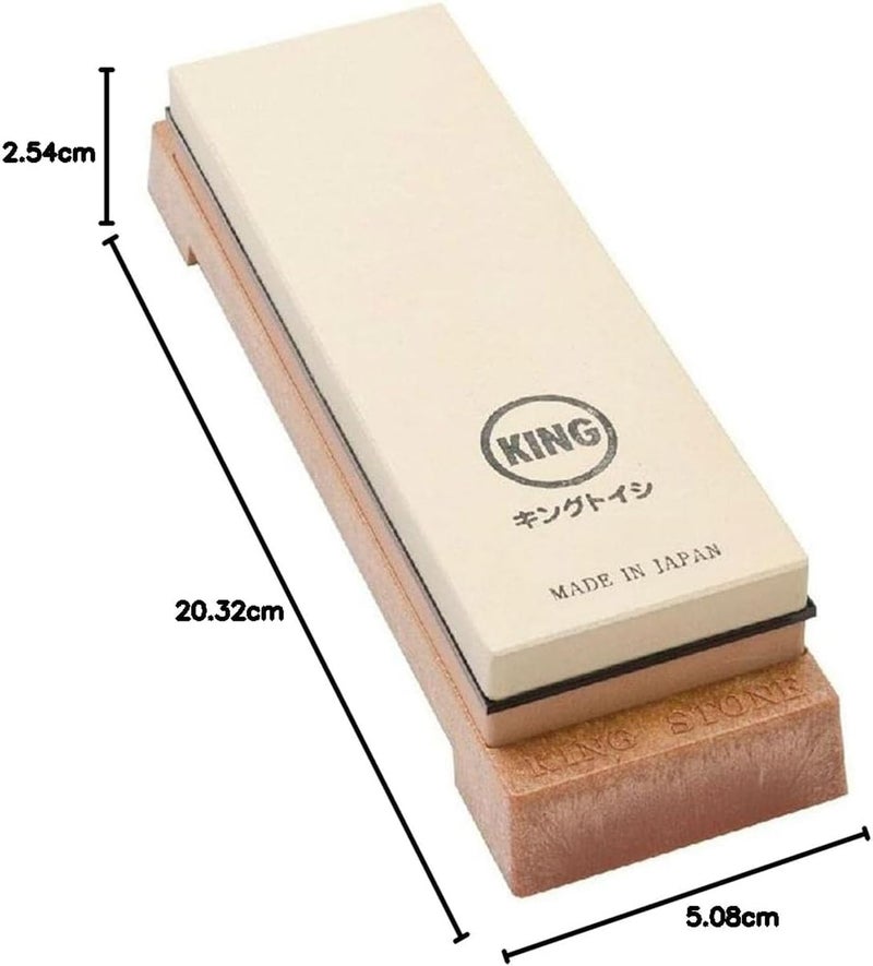 KING KW65 1000/6000 Grit Combination Whetstone with Plastic Base - Image 2