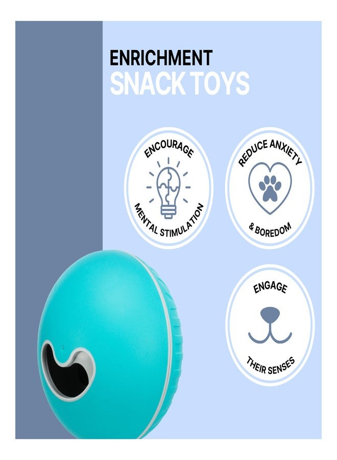 TRIXIE Snack Ball for Cats and Dogs, Interactive Treat Dispensing Toy Made of Durable Plastic, Engages Pets in Active Play and Controlled Snacking, Ideal for Training and Fun - 7.5 cm, Blue - Image 5