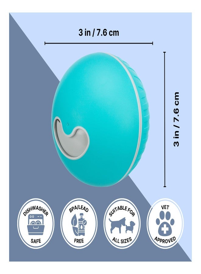 TRIXIE Snack Ball for Cats and Dogs, Interactive Treat Dispensing Toy Made of Durable Plastic, Engages Pets in Active Play and Controlled Snacking, Ideal for Training and Fun - 7.5 cm, Blue - Image 4