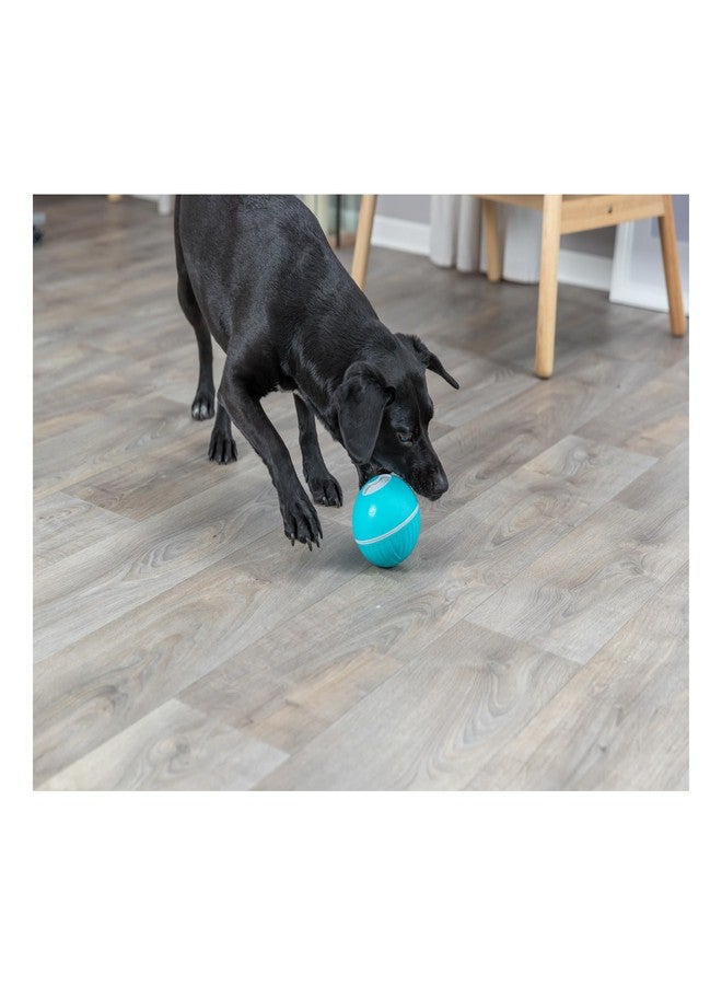 TRIXIE Snack Ball for Cats and Dogs, Interactive Treat Dispensing Toy Made of Durable Plastic, Engages Pets in Active Play and Controlled Snacking, Ideal for Training and Fun - 7.5 cm, Blue - Image 2