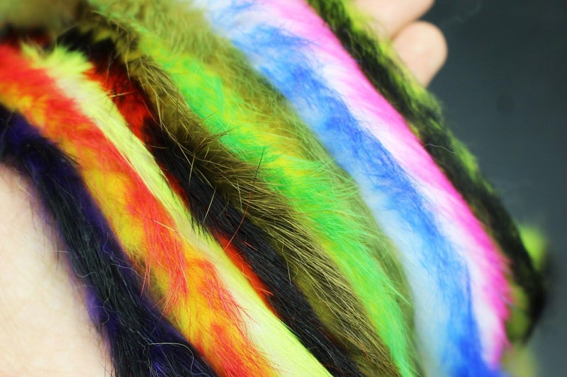 Tigofly 10 Colors Double Color Rabbit Zonker Strips 5/32" 4mm Width Steelhead Bass Streamers Fly Tying Materials - Image 2
