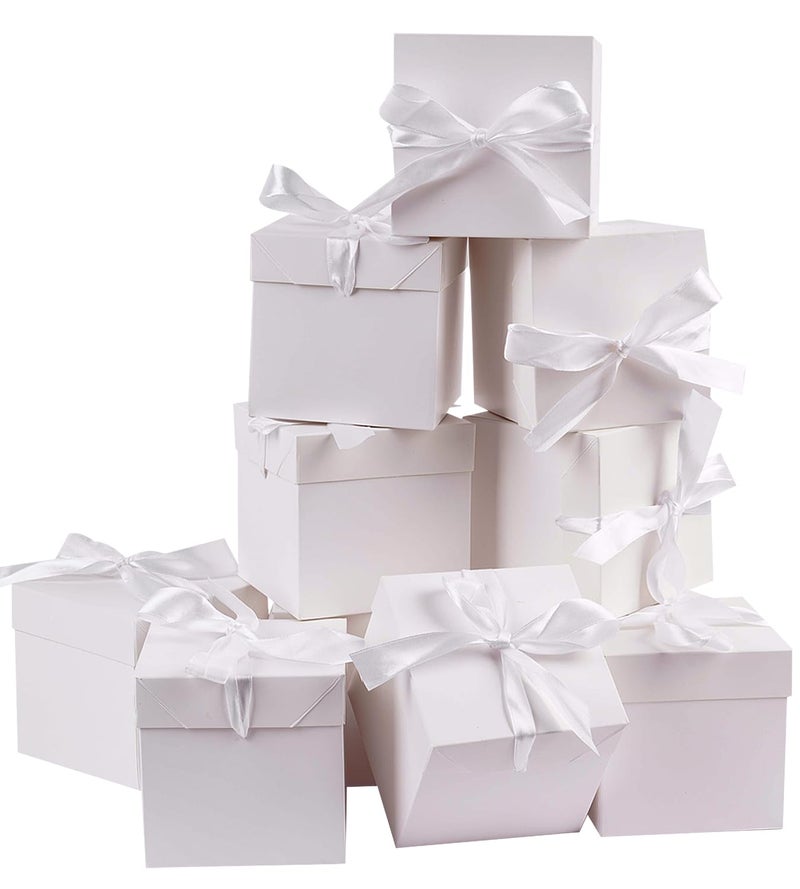 Elephantpackage 12Pack White 6Inch Gift Boxes with Lids Squared Boxes with Lids Perfect for Weddings Birthday Party Favor Engagements Graduations Holidays Christmas Xmas New Year - Image 2
