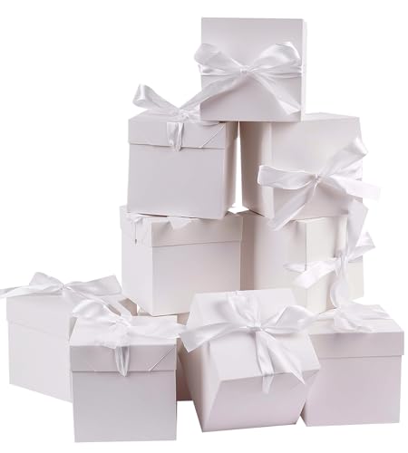 Elephantpackage 12Pack White 6Inch Gift Boxes with Lids Squared Boxes with Lids Perfect for Weddings Birthday Party Favor Engagements Graduations Holidays Christmas Xmas New Year - Image 1