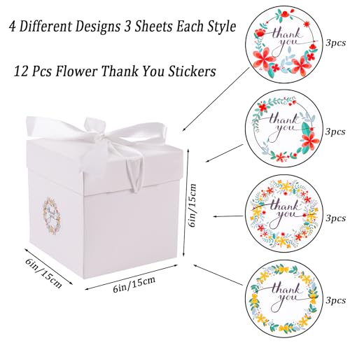 Elephantpackage 12Pack White 6Inch Gift Boxes with Lids Squared Boxes with Lids Perfect for Weddings Birthday Party Favor Engagements Graduations Holidays Christmas Xmas New Year - Image 3