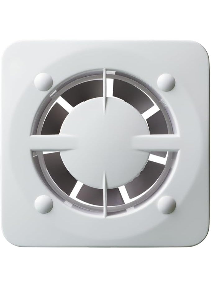 VENTS UK شفاط تهوية للمطبخ والحمام VENTS 125 Base، قطر ١٢٥ ملم، ١٨٠ متر مكعب/ساعة، مع غطاء أسود، ١٨ سم - Image 2