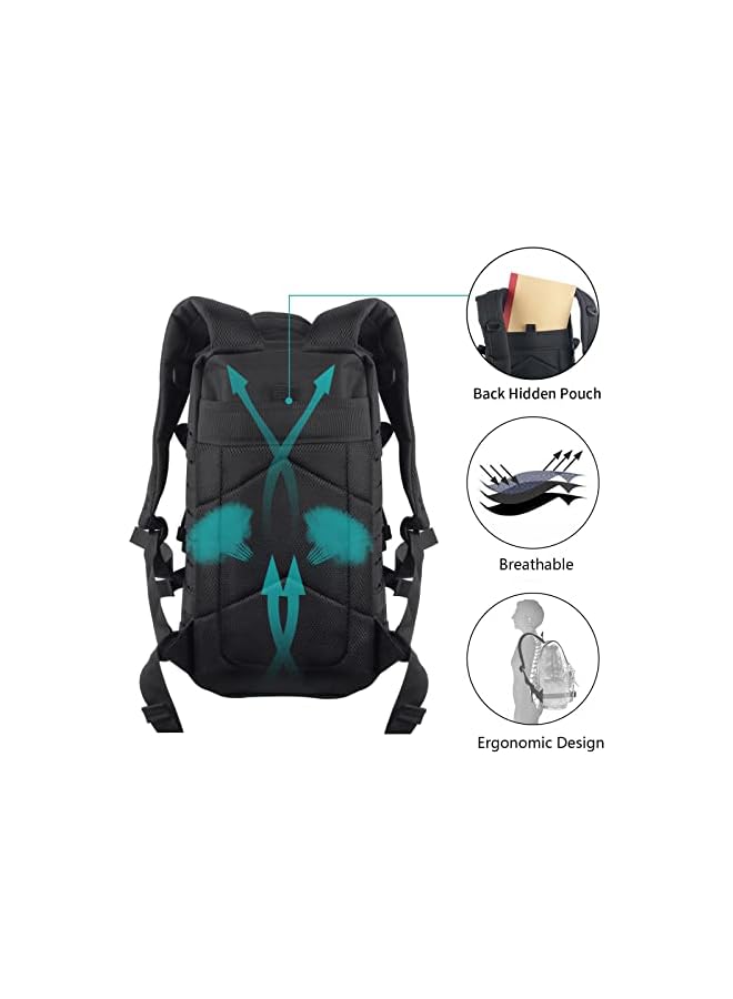PROMASS Tactical Backpack 25L Hiking Bag 1-2 Days Sport Molle Expandable Rucksack Trekking Backpacks Unisex For Men Women Travel Running Cycling Fishing Camping Skiing - Image 4