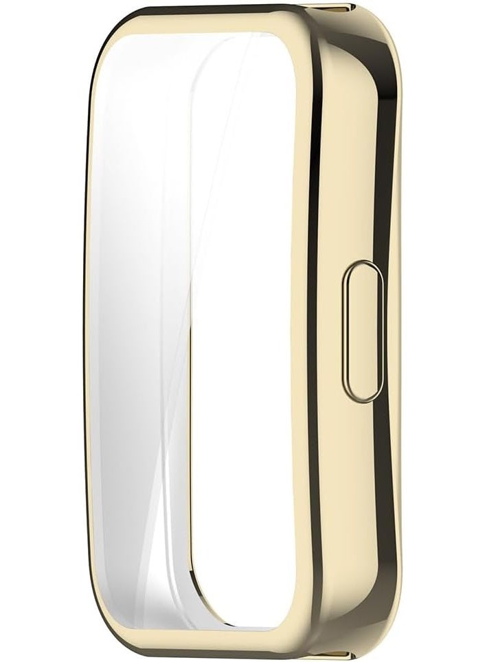 جراب حماية 360 درجة لساعة هواوي باند 10-9-8 مع واقي شاشة ناعم من مادة لينة للساعة  واقي سيليكون محيطي (ذهبى ) - Image 2