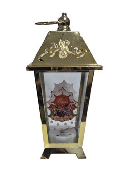 Generic Ramadan lantern for children or home decor, musical lantern, Ramadan song with gentle lighting, Ramadan lanterns, glass toy lantern and a beautiful copper frame design in golden color for a peaceful Ramadan atmosphere  - Image 2