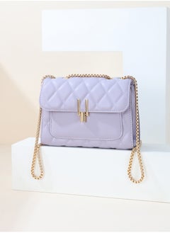 PIERRE LOUES Women's Cross-Body Bags Purple Chain Bag Handbags for Women,Lightweight Crossbody Designer Shoulder Bag Purse,Ladies Fashion Phone Bag，Adjustable Strap PU Leather with Multi Zipper Pockets  - Image 1