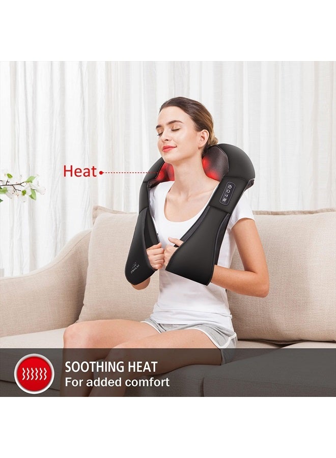 Snailax Cordless Massager - Shiatsu Neck and Shoulder Massager with Heat, Portable, Lumbar, Foot Electric Massage Pillow, Christmas Gift  - Image 2