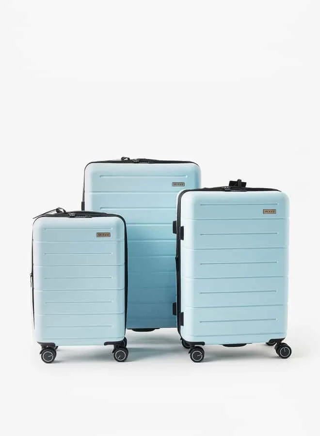 وايف Textured Hardcase Luggage Trolley Bag with Retractable Handle