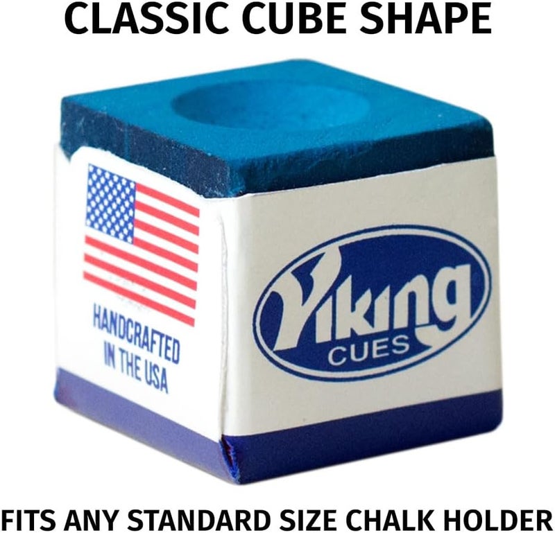 Viking Pool Cue Chalk Blue 12 Pack | Billiard Pool Stick Chalk for Home, Bar, and Tournament Use - Image 4