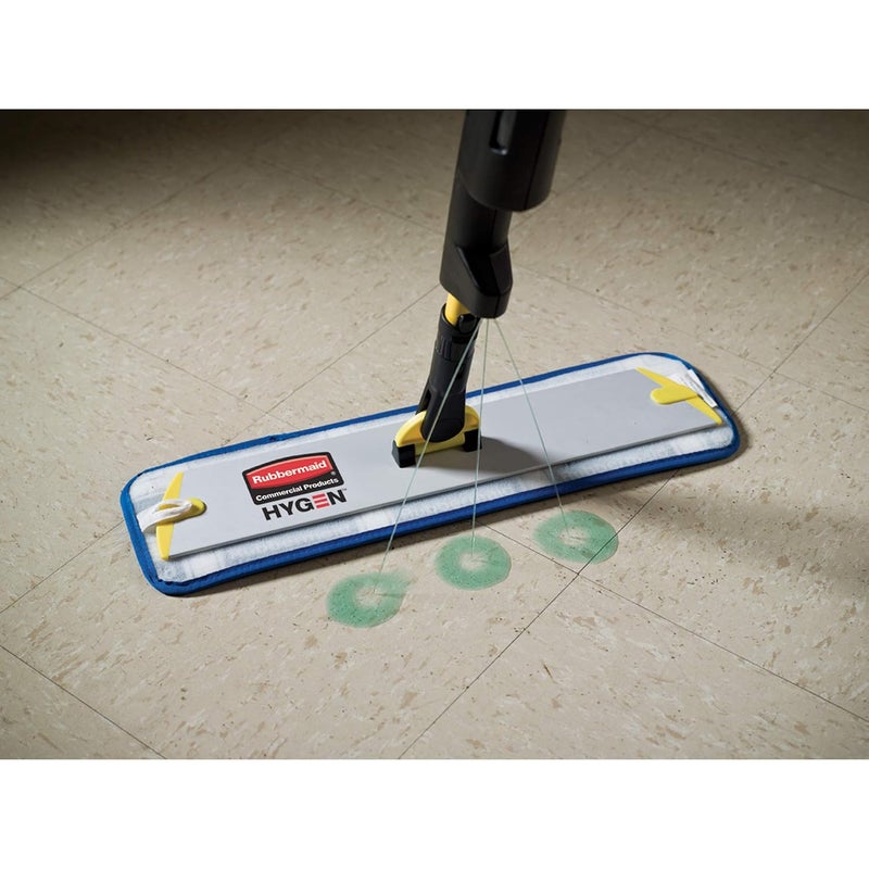 Rubbermaid Rubbermaid Commercial Products HYGEN Pulse Single Sided Microfiber Spray Mop Kit for HardwoodTileLaminated Floors Yellow Perfect for KitchenLobbyBathroom Cleaning  - Image 5