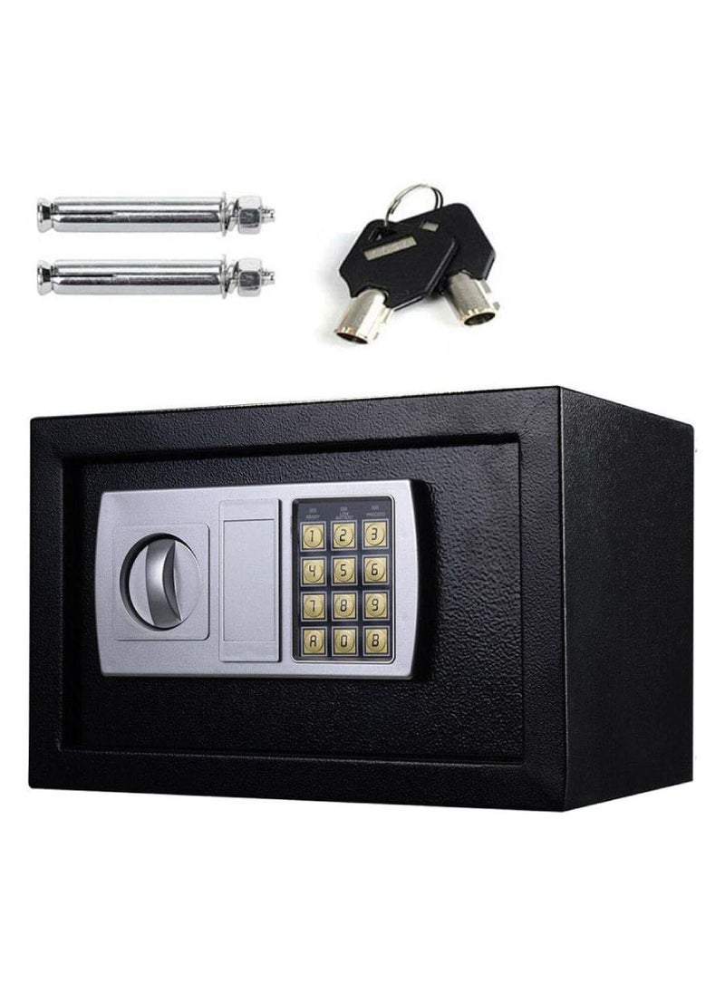MAMATOONS Steel Safe Box with Digital Keypad and Override Key Safe Box Cash Box for Home Office Jewelry Passport Watches Phone Cash Size 31 x 20 x 20cm 8.5L Black  - Image 3