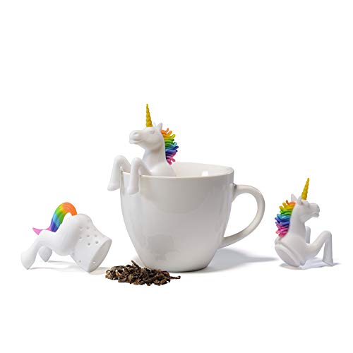 Kakeah Cute Animal Silicone Tea Filters Tea Infuser Unicorn Shark Squirrel Cat Owl Elephant Tea Strainer Steeper-Ideal Gift for Tea Lovers (6PCS1) - Image 2