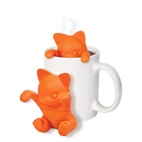 Kakeah Cute Animal Silicone Tea Filters Tea Infuser Unicorn Shark Squirrel Cat Owl Elephant Tea Strainer Steeper-Ideal Gift for Tea Lovers (6PCS1) - Image 5