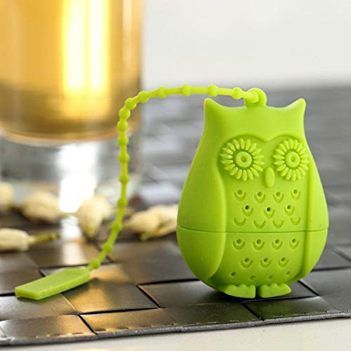 Kakeah Cute Animal Silicone Tea Filters Tea Infuser Unicorn Shark Squirrel Cat Owl Elephant Tea Strainer Steeper-Ideal Gift for Tea Lovers (6PCS1) - Image 3