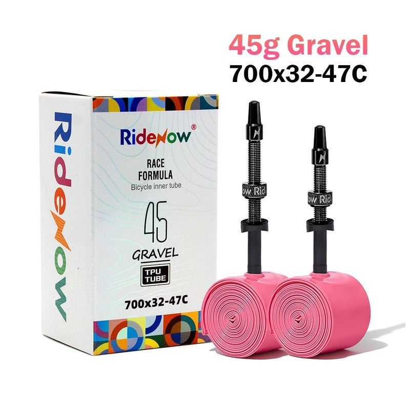 Bibike 2 Pack Ridenow TPU Tubes 700x18-32C/32-47C with Metal Presta Valve, Removable Valve Core - Image 5