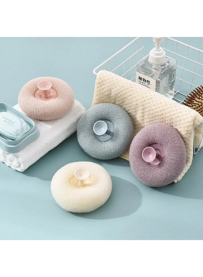 KLIVE Super Soft Bath Sponge Flower, Ultra Soft Bath Body Shower Sponge, Sucker Bath Flower Sponge, Bath Sponge Cleaning Brush Loofah Bath Sponge Body Scrubber (1Pcs) (Multicolor) - Image 2