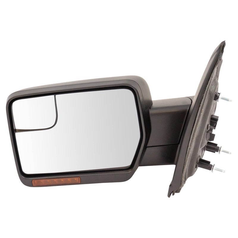 TRQ Left Mirror Power with Heat Manual Folding without Memory Drivers Side Compatible with 20112014 Ford F150 FO1320407