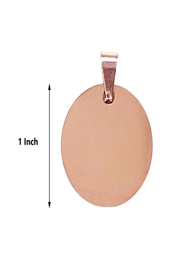 TSJ Stamping Blanks Round Metal Charms 10 PCS, Stainless Steel Blank Stamping Tags with Hole, 1 Inch (25mm) Rose Gold Punched Circle Disc - Image 5
