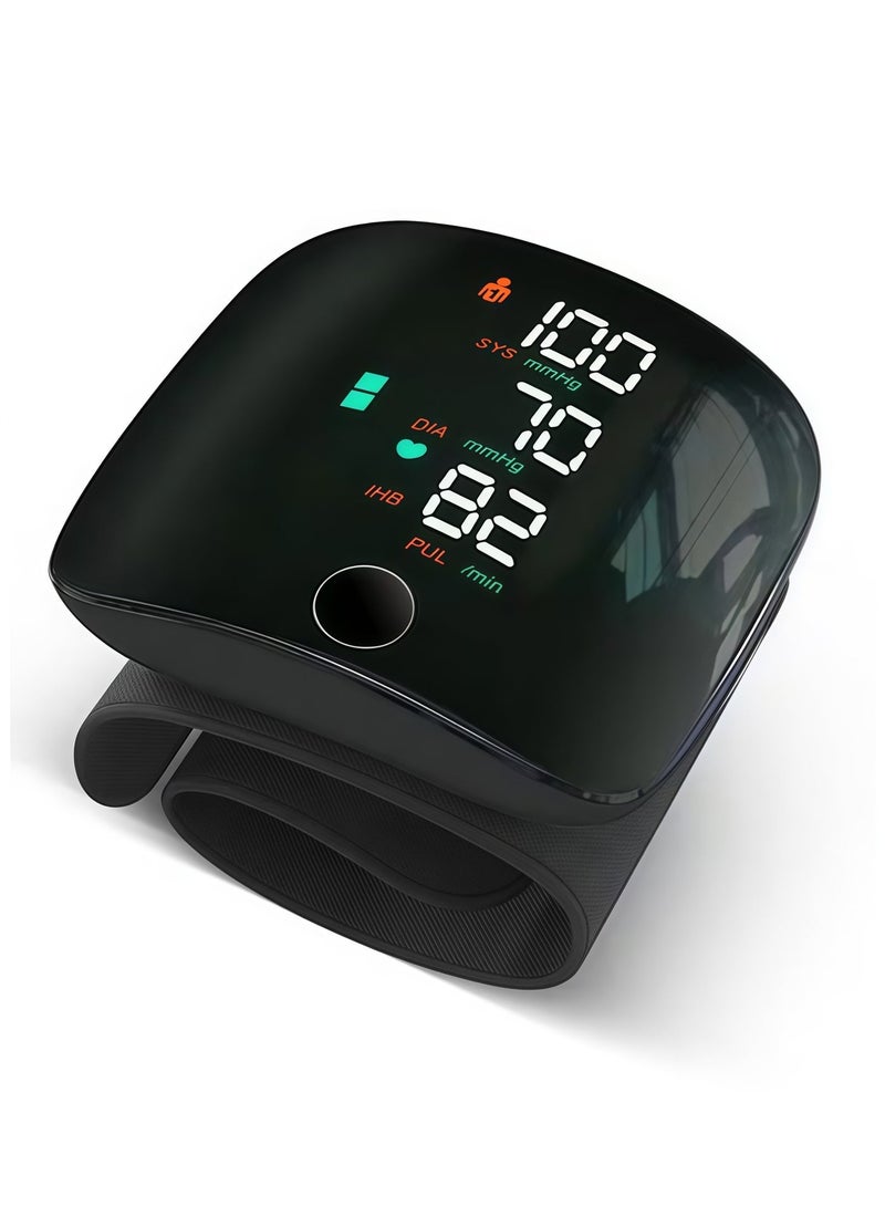 BlueHole Rechargeable Electronic Wrist Blood Pressure Monitor, Adjustable Cuff, Blood Pressure Measurement Function, 2x99 Measurement Result Storage, Large Screen Display, Voice Heart Rate Automatic Measurement. - Image 2