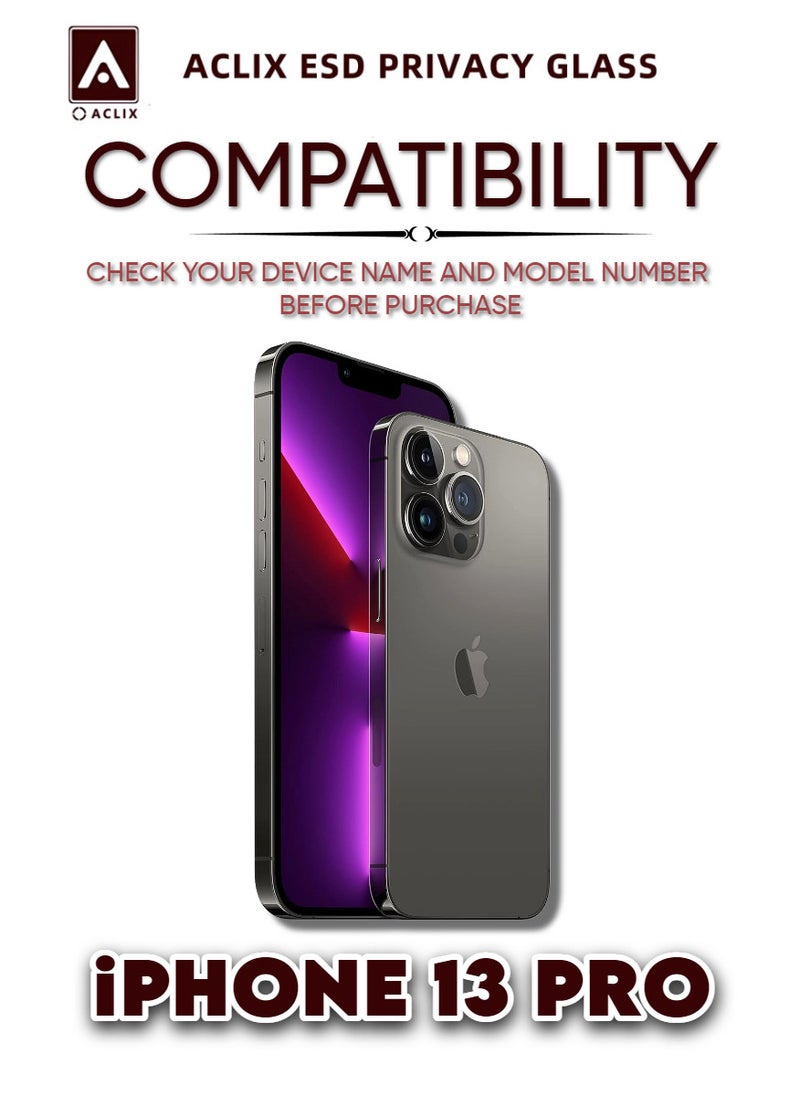 ACLIX Antistatic ESD Dustproof Premium Quality High Definition Tempered Glass Screen Protector Designed For  iPhone 13 Pro - Image 5
