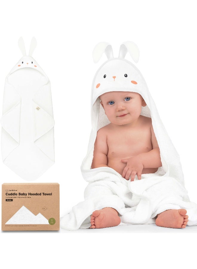 KeaBabies Cuddle Baby Hooded Towel, Soft Baby Bath Towel, Bunny - Image 2
