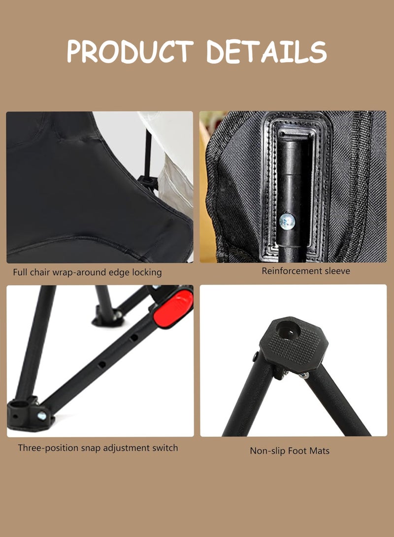 دي بلو كرسي تخييم قابل للطي مع مسند قدم قابل للإزالة ومسند ظهر قابل للتعديل للبالغين 65 × 110 × 97 سم - D114578 كرسي استرخاء خارجي محمول متكئ مع حقيبة حمل وجيب جانبي - كرسي خفيف الوزن بإطار فولاذي للتخييم والشاطئ وصيد الأسماك والمشي لمسافات طويلة والسفر - متعدد الألوان - Image 5