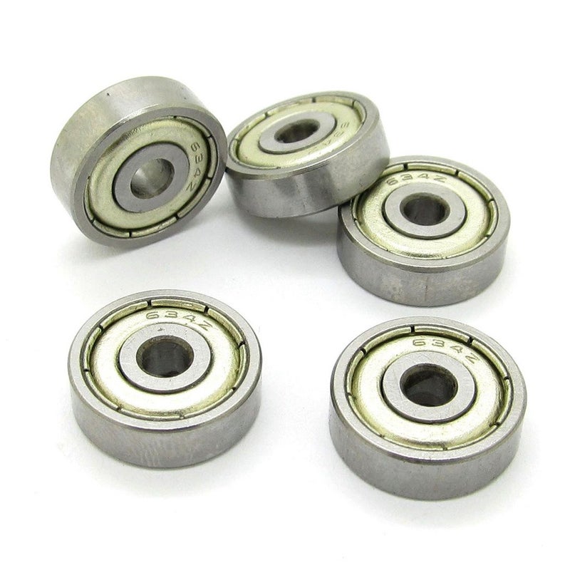 NewZoll 4x16x5 mm Miniature Deep Groove Ball Bearing Model Skateboard Bearings 634ZZ 634Z 80034 10 PCS Skateboard Bearings  - Image 2
