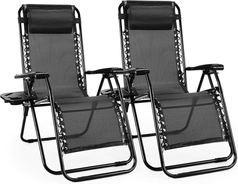 Altis Zero Gravity Relaxing Chair, Lightweight, ‎160 x 66 x 110 cm, Black (Black 2) - Image 1