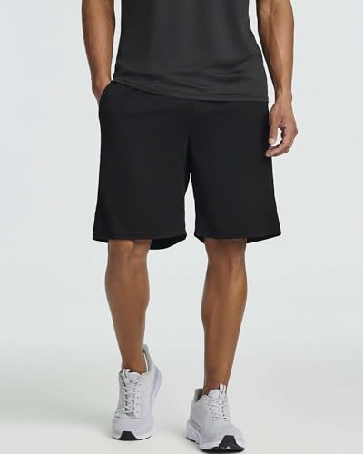REALESSENTIALS Real Essentials 5 Pack: Men’s 9" Mesh Shorts – Athletic Gym, Workout, Basketball, Running, Casual Lounge Activewear Pockets, Set 11,L - Image 2