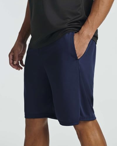 REALESSENTIALS Real Essentials 5 Pack: Men’s 9" Mesh Shorts – Athletic Gym, Workout, Basketball, Running, Casual Lounge Activewear Pockets, Set 11,L - Image 5