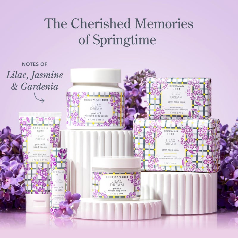 Beekman 1802 Whipped Body Cream â€“ Moisturizes & Softens Skin with Goat Milk, Mango Seed Butter & Vitamin E â€“ 8 oz â€“ Lilac Dream - Image 5