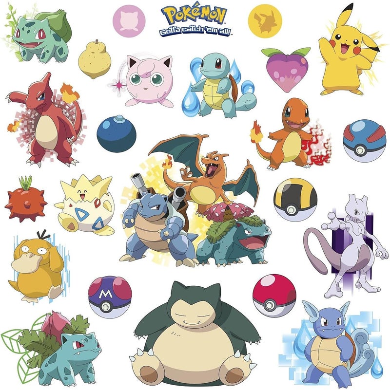RoomMates RMK2535SCS Pokemon Iconic Peel and Stick Wall Decals - Image 1