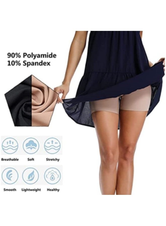 Seamless Shapewear for Women Shorts Tummy Control Body Shaper Shorts Under Dress Slip Shorts,Beige - Image 3