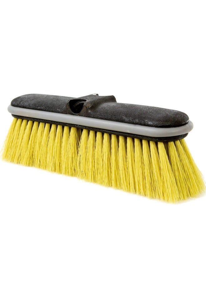 DOCAZOO DocaPole Medium Bristle Deck Brush and Scrub Brush Extension Pole Attachment 10 Long Handle Scrub Brush and Deck Brush for Deck House Siding Brick Concrete and More Pole Not Included  - Image 1