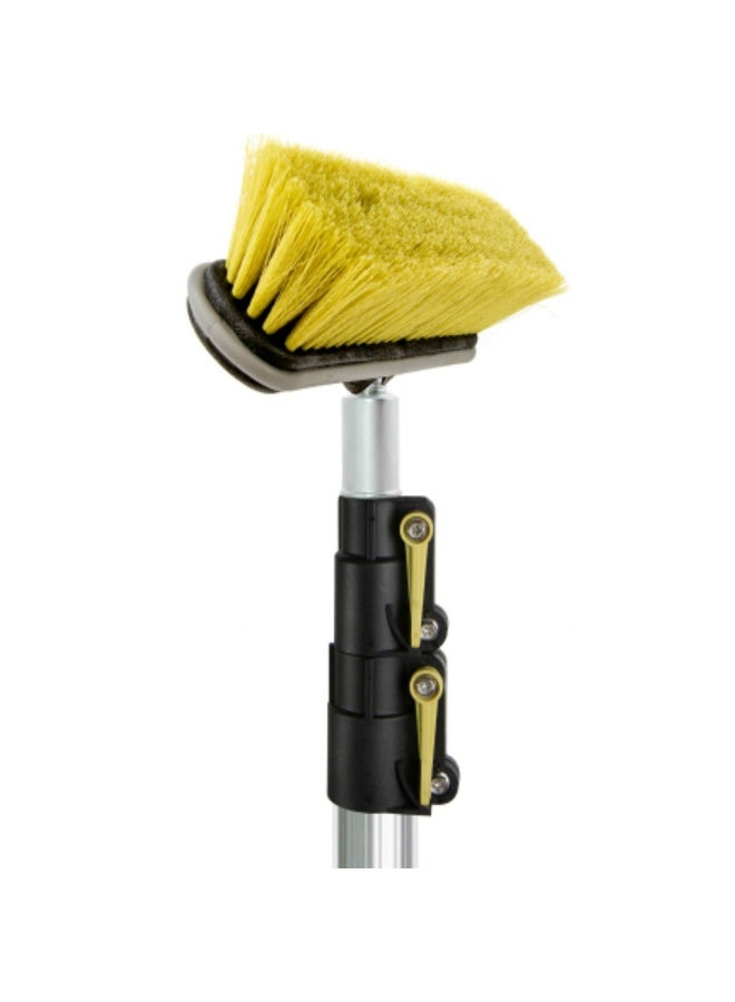 DOCAZOO DocaPole Medium Bristle Deck Brush and Scrub Brush Extension Pole Attachment 10 Long Handle Scrub Brush and Deck Brush for Deck House Siding Brick Concrete and More Pole Not Included  - Image 2