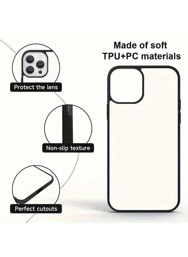 2pcs DIY Sublimation Blank Phone Case Compatible with iPhone 15 Plus - Image 3