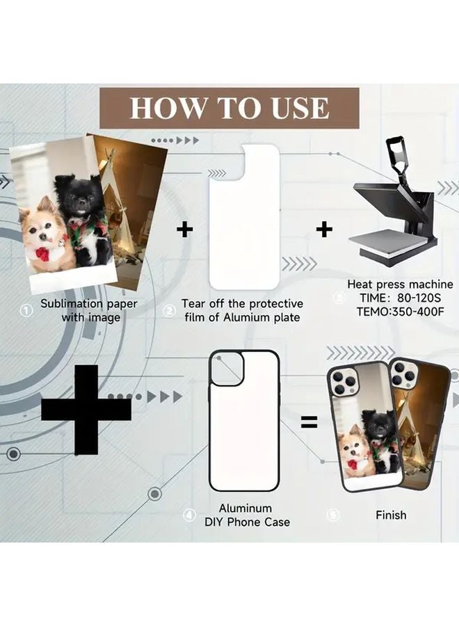 2pcs DIY Sublimation Blank Phone Case Compatible with iPhone 15 Plus - Image 5