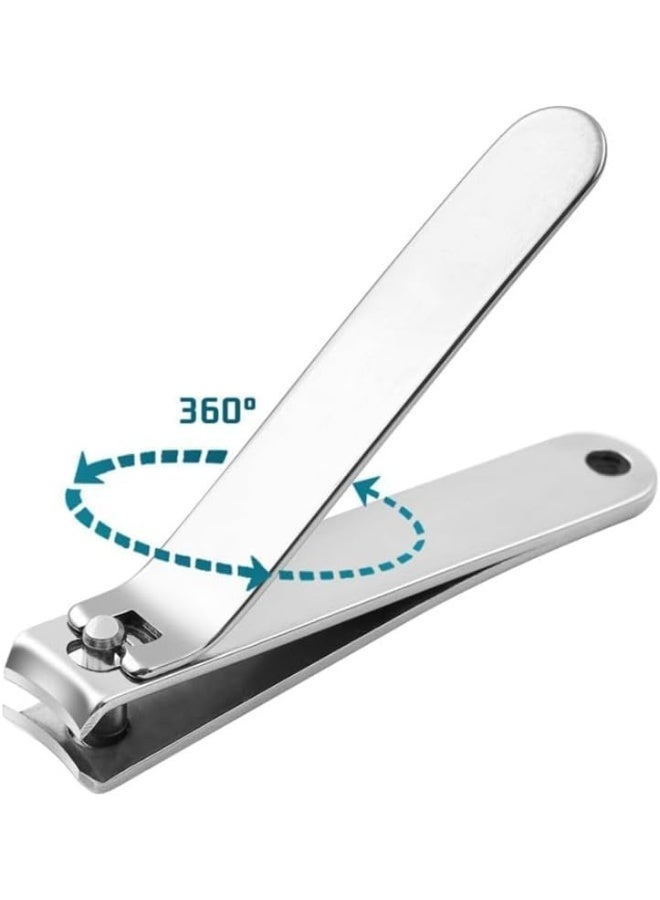 قصافة أظافر معدنية عالية الجودة من الفولاذ المقاوم للصدأ للعناية الشخصية والعناية بالأظافر اليدين والقدمين، أداة تقليم أظافر دقيقة وحادة للشعر القصير والطويل، تصميم عملي كلاسيكي مع رافعة للضغط وشفرات مقوسة متينة لقص الأظافر بدقة ونظافة، مثالية للاستخدام المنزلي والمهني، مقاومة للصدأ وسهلة الحمل والتنقل، أداة تجميلية متينة لإزالة الأطراف الزائدة والاعتناء بالأظافر لجميع الأعمار، أداة قص أظافر يدوية احترافية للعناية الشخصية اليومية ولتقليم الأظافر بشكل آمن وسريع ودقيق. - Image 5