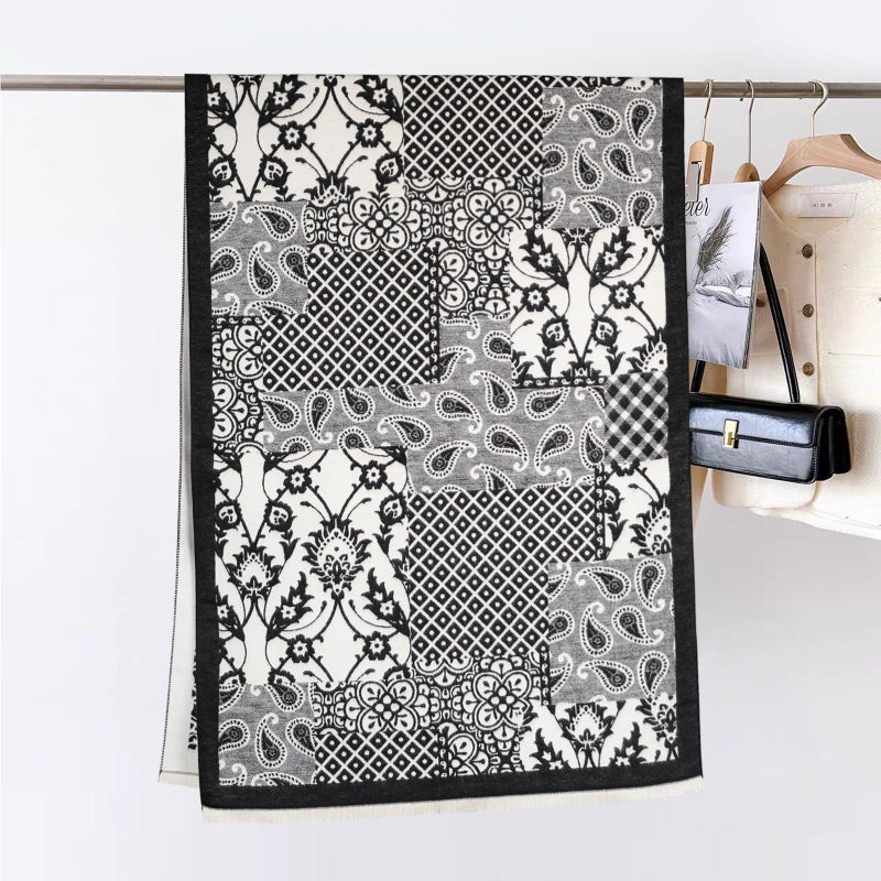 EXTREE Scarfs for Women Pashmina Silky Shawl Wrap for Evening Dressing Blanket Open Front Poncho Cape - Image 2