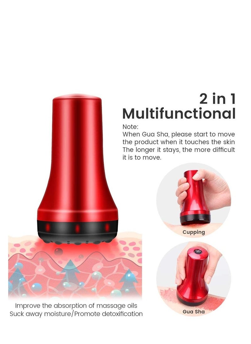 SYOSI Electric Cupping Set,Gua Sha Scraping Tool,Cellulite Portable Machine Rechargeable Therapy Massager, Vacuum Cupping, Self Body Kit Pain Relief Lymphatic Massage  - Image 2