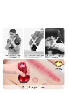 SYOSI Electric Cupping Set,Gua Sha Scraping Tool,Cellulite Portable Machine Rechargeable Therapy Massager, Vacuum Cupping, Self Body Kit Pain Relief Lymphatic Massage  - Image 3