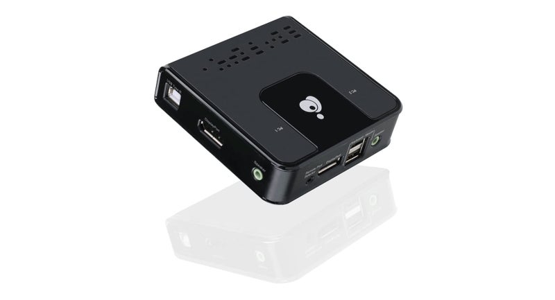 IOGEAR 2Port DisplayPort KVM Switch 4K 60Hz Hotkey or Remote Button Switch USB 20 Mouse Port Can Be Use As USB Hub and Peripheral Sharing All Cables Included MacWin GCS62DP