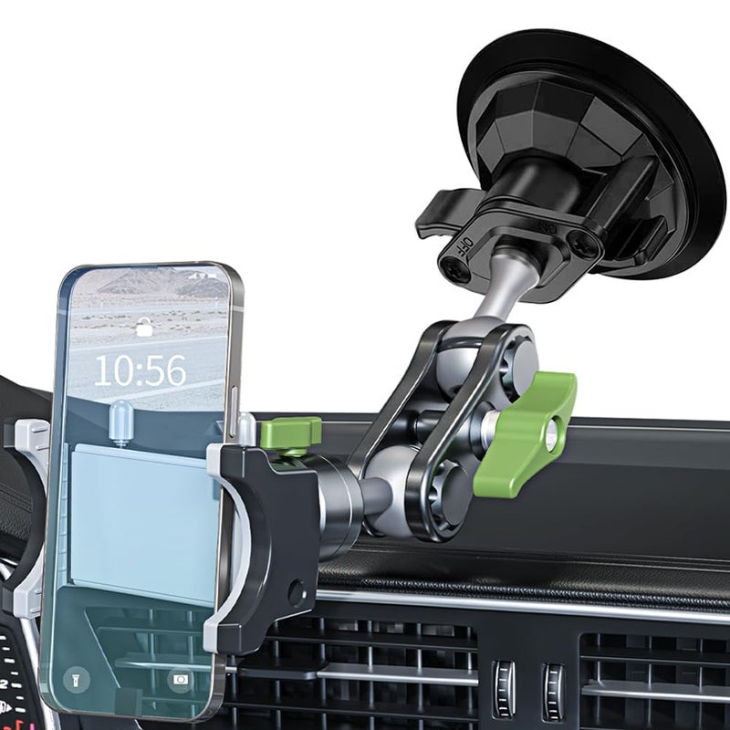 Tmengdao Suction Cup Phone Mount UltraStable Phone Holder for Vlog Shooting 360 Rotation for Windshield Roof Glass Car Window Fit for All Smartphones - Image 2