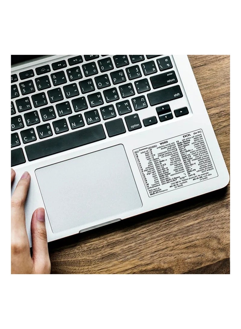 Reference Keyboard Shortcut Sticker for Windows PC Computer Adhesive Transparent Sticker for Laptop Desktop for MacBook Shortcut