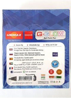 UNIMAX Unimax Gigis G-Glow 0.7mm Blue Ballpen Pack Of 50 Pcs  - Image 2