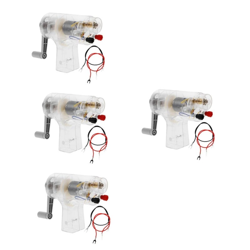 4 Pcs Educational Science Kit Hand Crank Generator For Kids Learning Electricity - Image 2